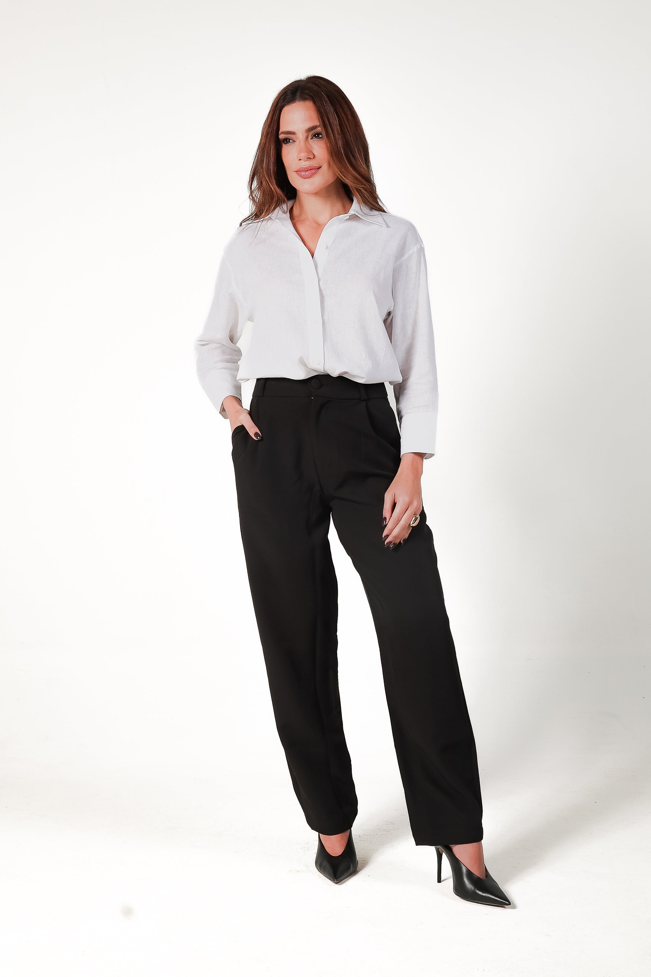 Camisa Golden Girl viscolinho manga 3/4