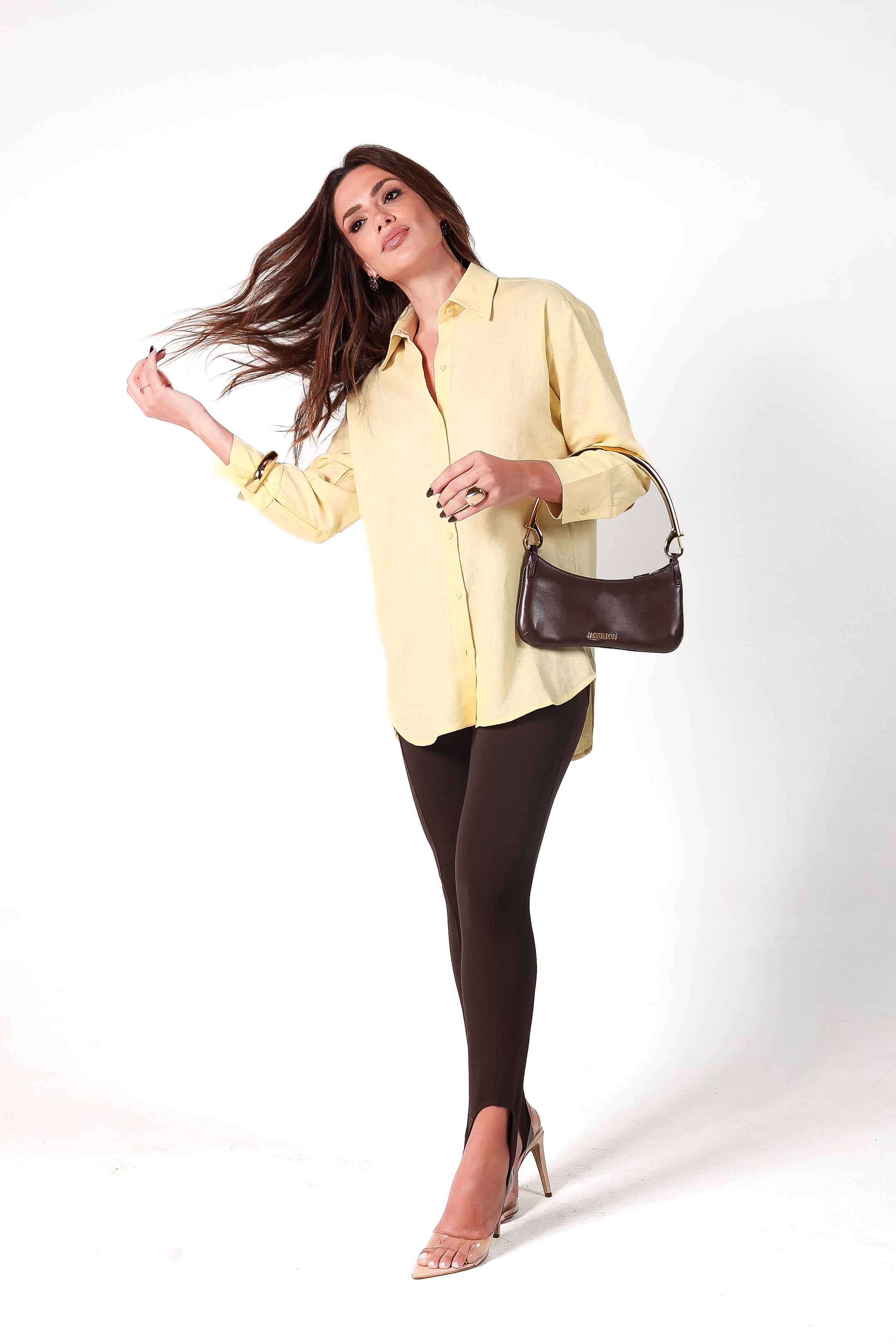 Camisa Golden Girl viscolinho manga 3/4